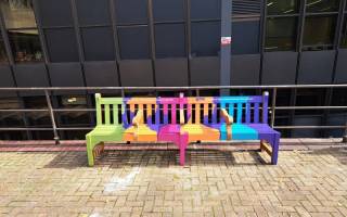 Happy to Chat bench at the IOE