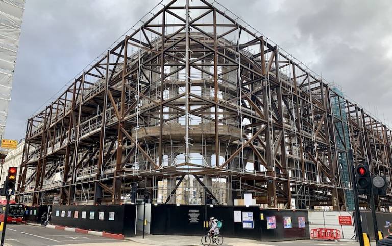 Clemency Gibbs - scaffolding on building facade