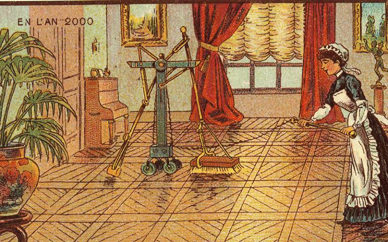  Jean Marc Côté, ‘Electric Scrubbing’, 1899. Wikimedia Commons.