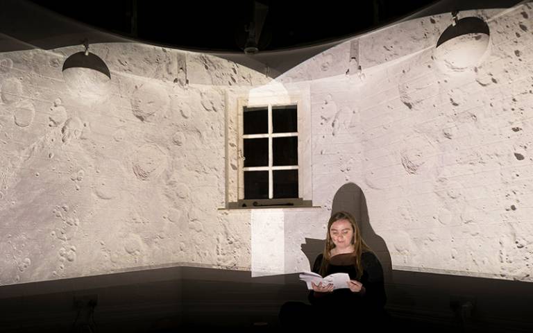 Performing a lunar perspective Eloise Maltby Maland, 2019. Photo (courtesy of Henrietta Williams)