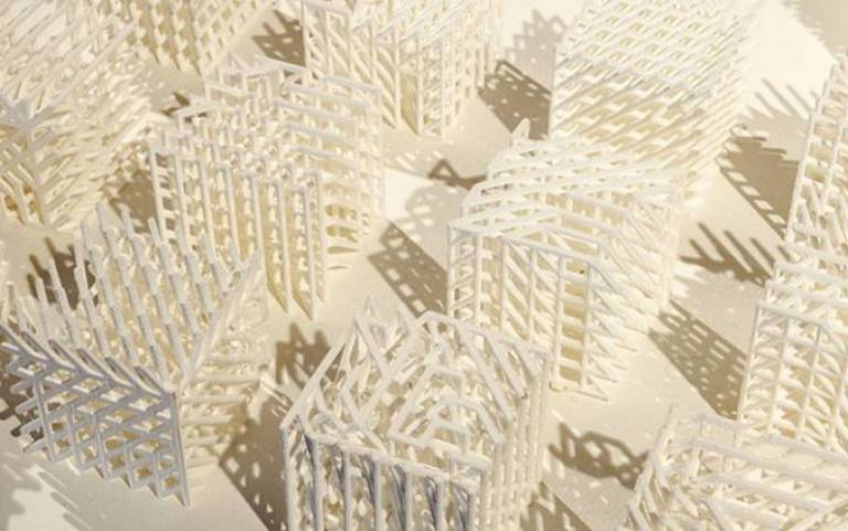 3D printed cream building models