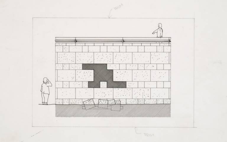 Image: Staatsgalerie, Stuttgart, Germany: Elevation (1977−1984), James Stirling/Michael Wilford Fonds, Canadian Centre for Architecture.
