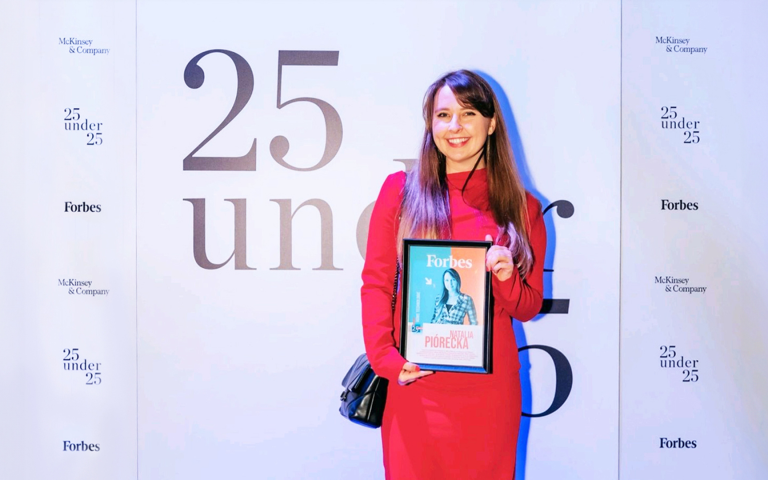 Natalia Beata Piórecka at the Forbes 25 Under 25 Ceremony