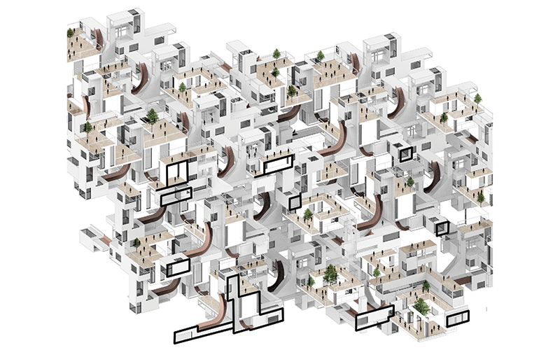 'Archilade', by Urban Design Research Cluster 17. Mengshi Fu, Ren Wang, Chenyi Yao, Zhaoyue Zhang