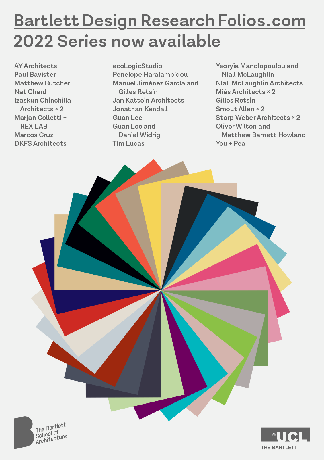 Design Research Folios poster with listed authors