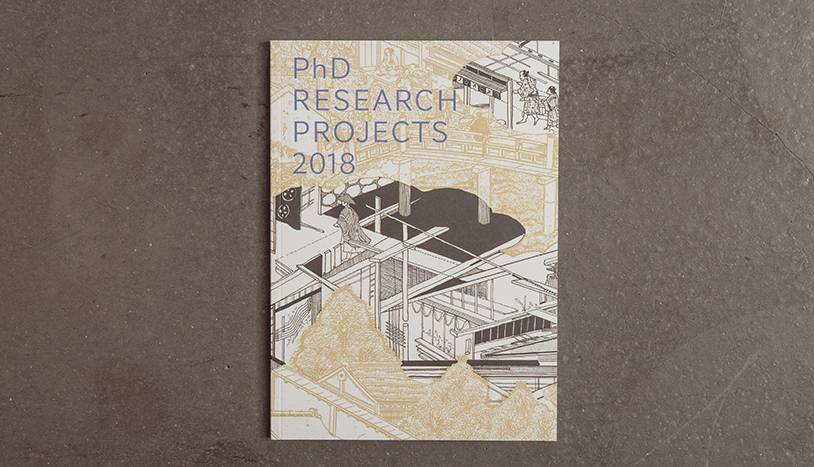 PhD Research Projects 2018 book on a concrete floor