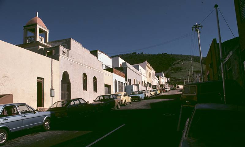 Street with mosque in Cape Town, South Africa