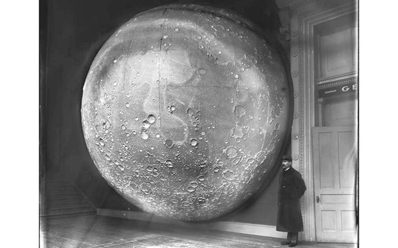 Moon Model Prepared by Johann Friedrich Julius Schmidt, Germany, in 1898. Public domain offered by the Chicago Field Museum.