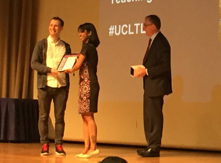 Adam Dennett wins 2016 Student Choice Award for Outstanding Teaching