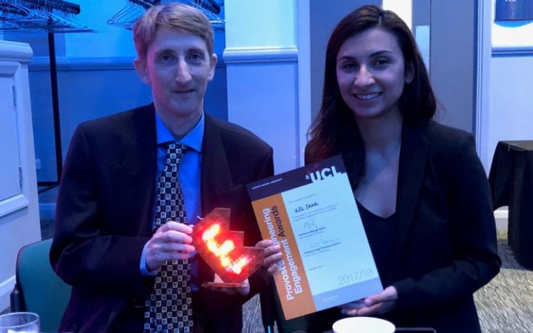 Richard Milton and Flora Roumpani at Drones Award
