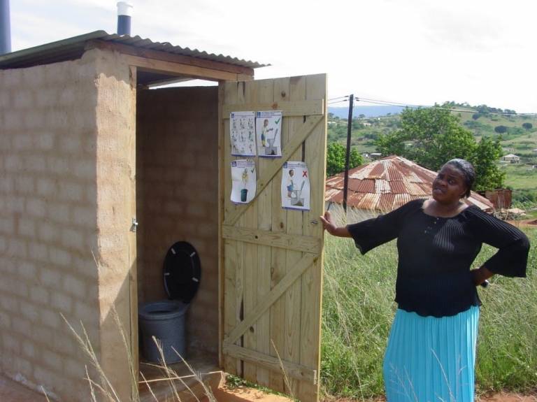 Urine diversion toilet near Durban