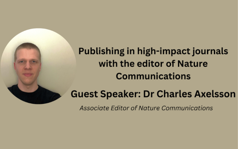 Publishing in high-impact journals with the editor of Nature Communications