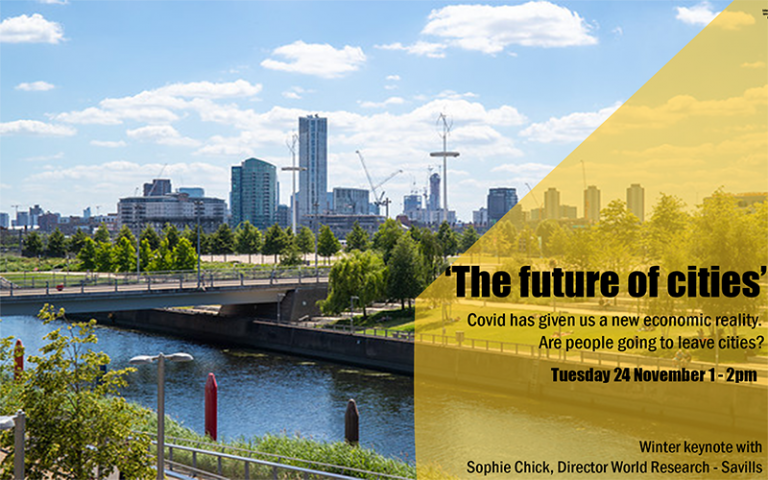 Event promo image for the future of cities