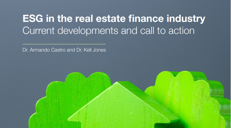 ESG in the real estate finance industry Current developments and call to action