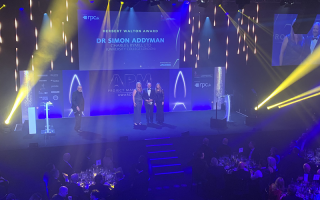 Dr Simon Addyman is awarded the Herbert Walton Award at the 2019 APM Awards
