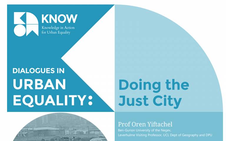 KNOW Dialogues in Urban Equality #9, Doing the Just City