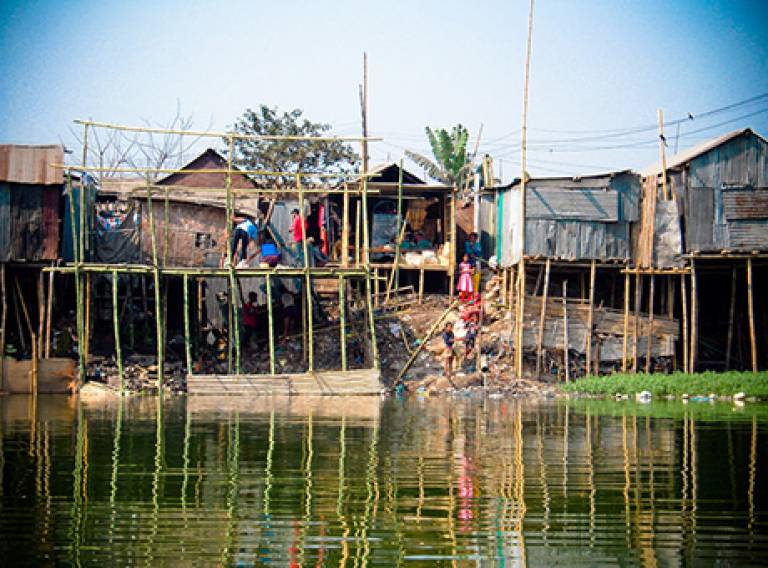 Stilt Houses, Dhaka, Bangladesh. Photo taken on DPU 'Adapting Cities to Climate Change' research