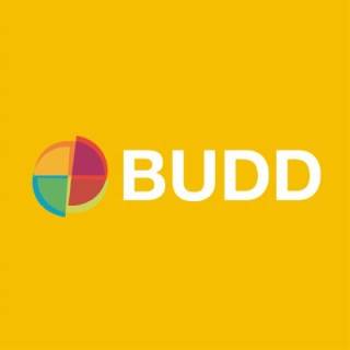BUDD on a yellow background next to the logo of The Bartlett Development Planning Unit