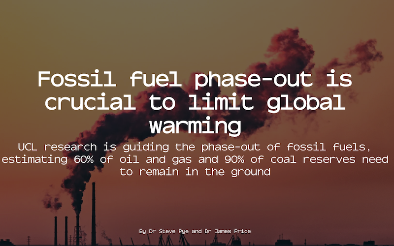 Cover image for the Bartlett review article: 'Fossil fuel phase-out is crucial to limit global warming'