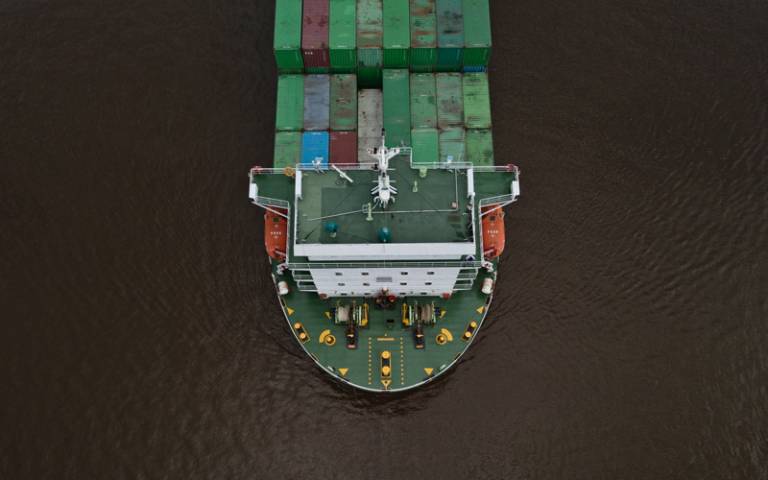 Aerial view of container ship - Photo by Ali Yahya on Unsplash