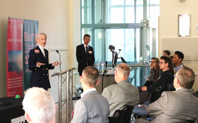Lady Judge and Professor Strachan at the Energy 10 event on 21 May