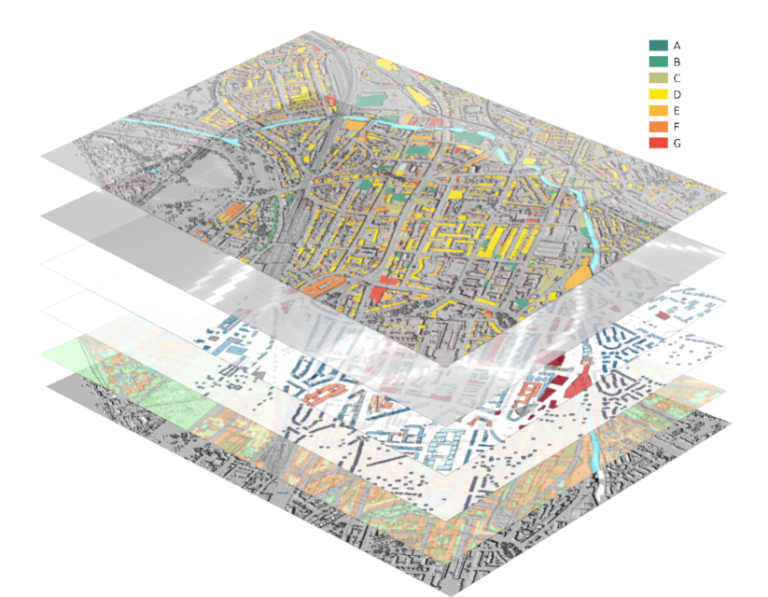 National Building Database visualisation of map layers