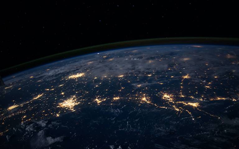 An image from Nasa showing lights around the world
