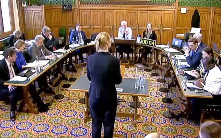 Dr Gesche Huebner addresses the UK Parliament’s Science and Technology Select Committee 