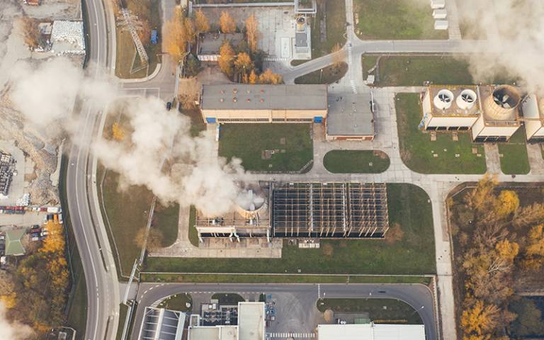 Aerial photo of power station
