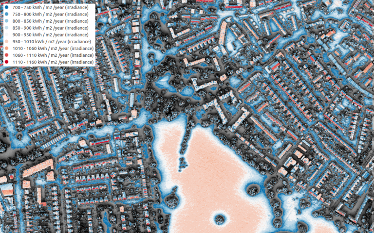 Image of the London Solar Opportunity Map