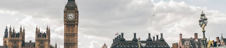 Big Ben, the Houses of Parliament and a segment of Waterloo Bridge