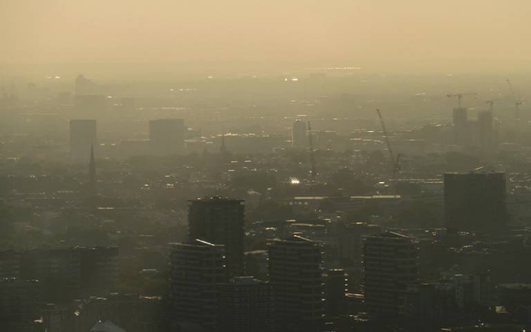 Hazy view over London
