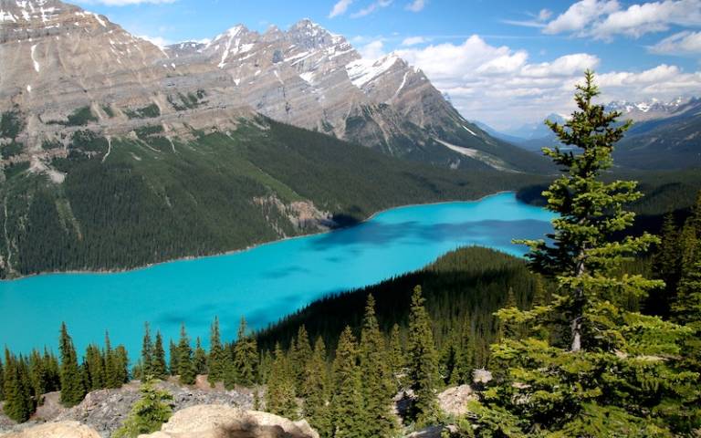 Lake beside Rocky Mountain in Canada