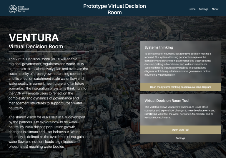 Image of the VENTURA virtual decision room