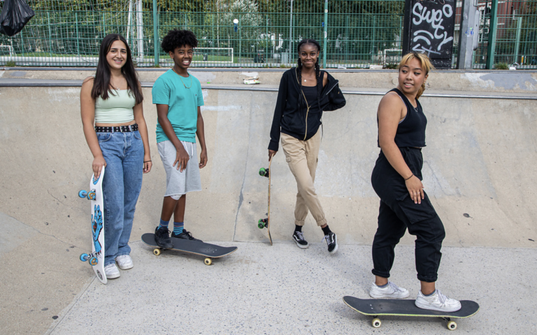 Skaters in Camden park