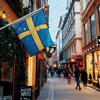 A Swedish street in Stockholm