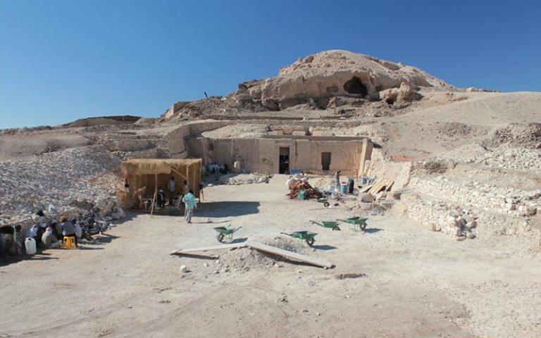 Photo shows the Tomb of Puimra in the archaeological site of El Khokha, Luxor Egypt