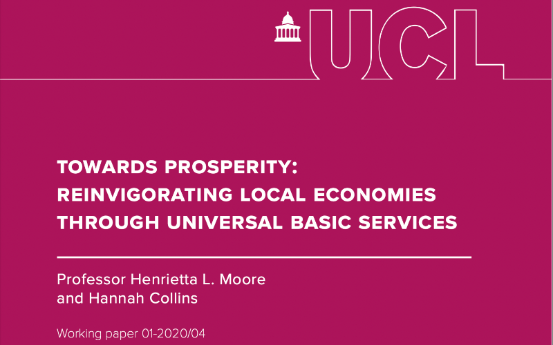 Towards prosperiTy: reinvigoraTing local economies Through universal Basic services