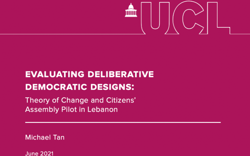 Evaluating DElibErativE DEmocratic DEsigns: Theory of Change and Citizens’ Assembly Pilot in Lebanon