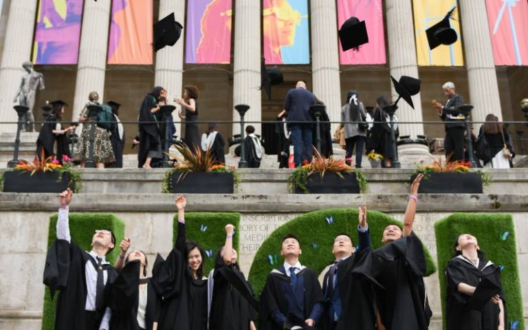 Graduates in front of UCL