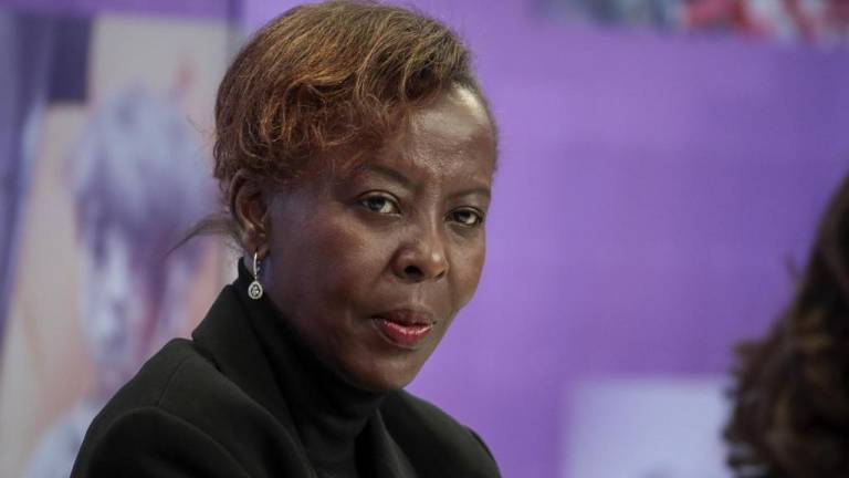 Rwanda's foreign minister Louise Mushikiwabo, pictured here at the World Economic Forum annual meeting in Davos, Switzerland, is one of the women making up 61 per cent of politicians in parliament / Bloomberg