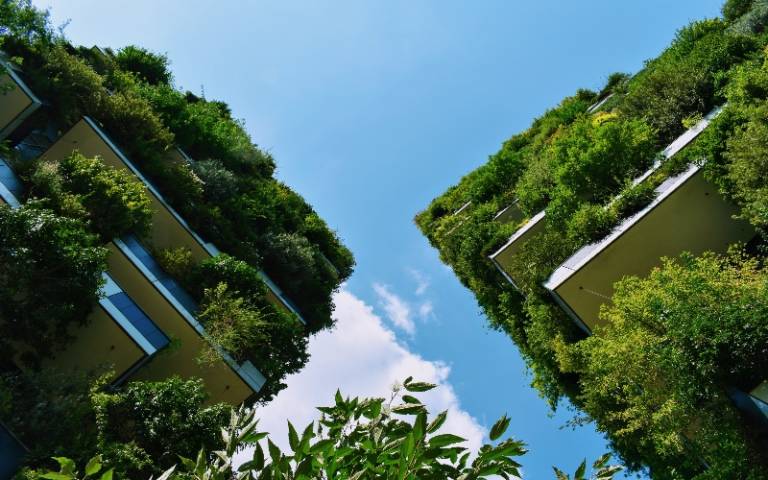 Buildings with greenery