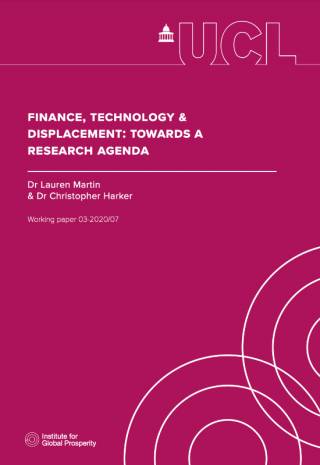 Finance, technology and displacement cover