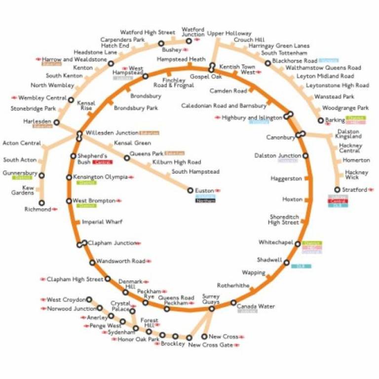 Unoffical diagram of completed circular London Overground network (image courtesy of Wikimedia Commons)