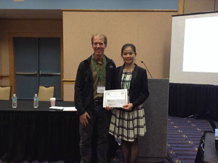 PhD student Yuqi Liu wins AAG Outstanding Student Paper Award