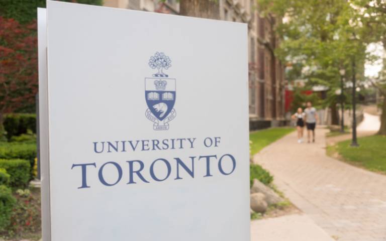 Toronto university sign