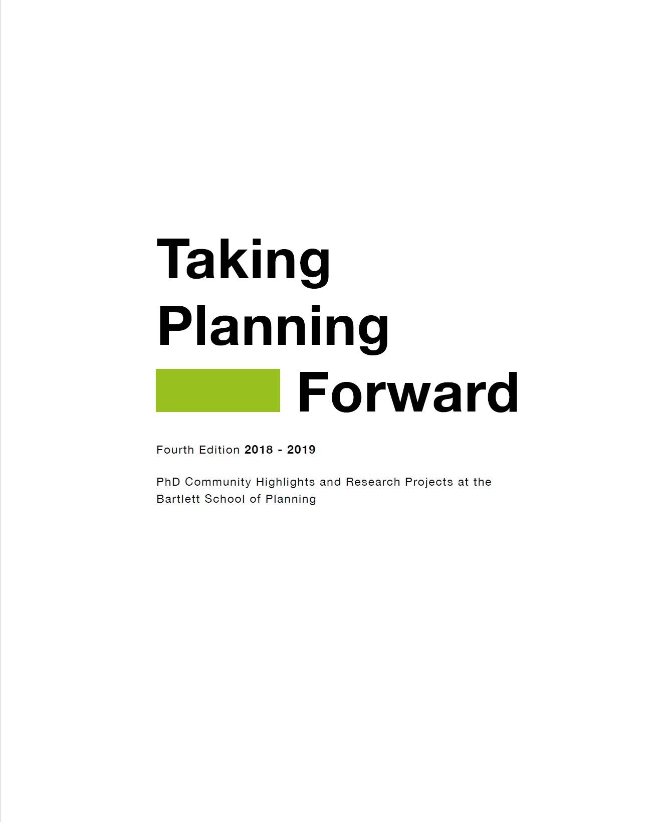 Taking Planning Forward 2018-19 catalogue cover