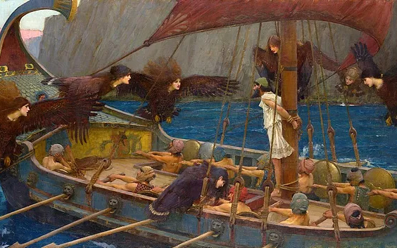 Ulysses and the Sirens, painted by John William Waterhouse in 1891