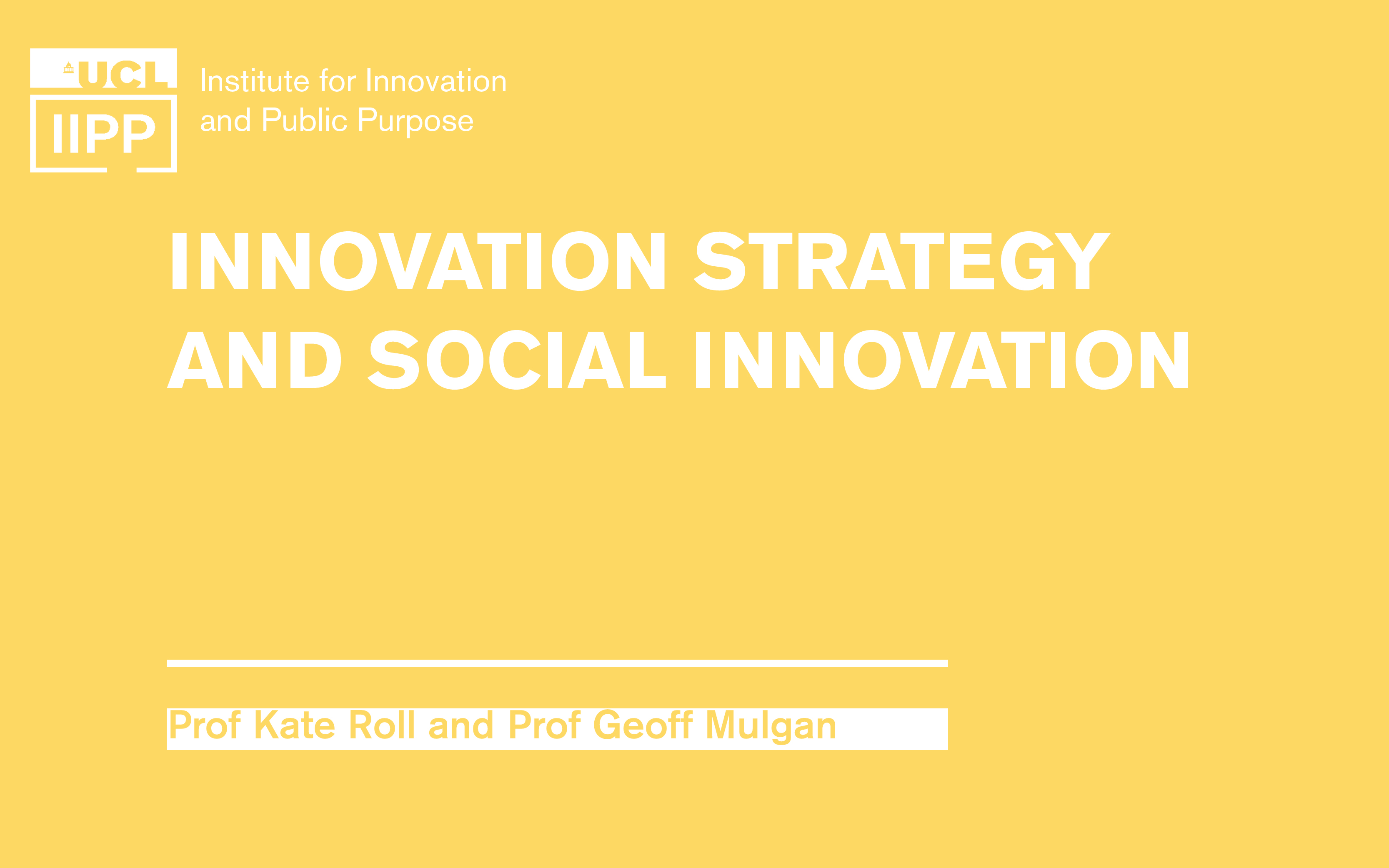 Innovation strategy and social innovation