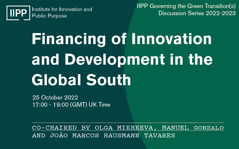 Financing of Innovation and Development in the Global South